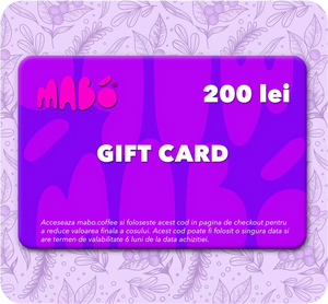 Card cadou MABÓ mov, în valoare de 200 lei