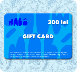 Card cadou MABÓ albastru, în valoare de 300 lei
