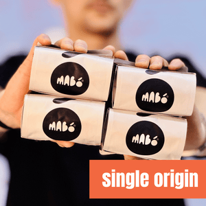 Abonament MABÓ Single Origin: patru pungi de 250 g cu cafea de specialitate, livrate lunar
